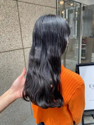 ロング メンズ縮毛矯正 ニュアンスパーマのヘアスタイル