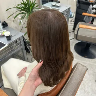 ミディアム MIDORI🎀 透明感/ベージュのヘアスタイル