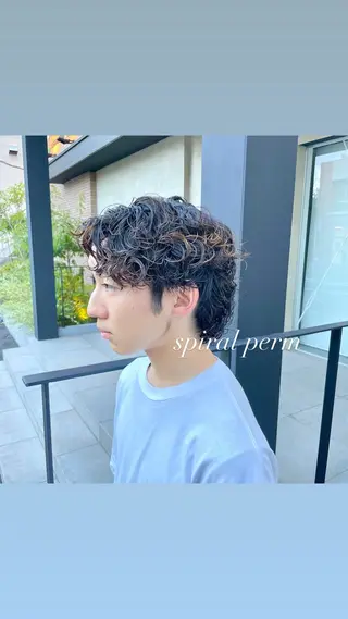 パーマ メンズ 横山 亮太のヘアスタイル