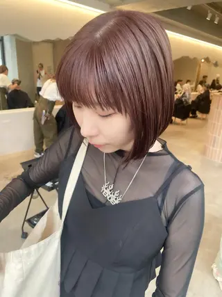 ショート カラー ヘアアレンジ ミニボブ/ブリーチ 🌈MISATOのヘアスタイル