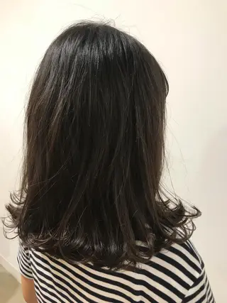 ミディアム 暖色カラー🍊 ボブ🌿顔周りcutのヘアスタイル