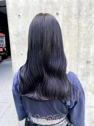 ロング カラー ヘアアレンジ 韓国レイヤーカット/ 儚げカラーチナツのヘアスタイル