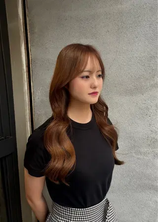 ロング カラー ゆうめ 透明感カラー /韓国風レイヤーのヘアスタイル