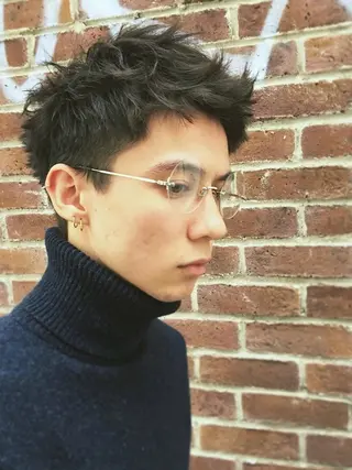 パーマ メンズ 赤木蓮/メンズ特化 パーマ/ハイトーンのヘアスタイル