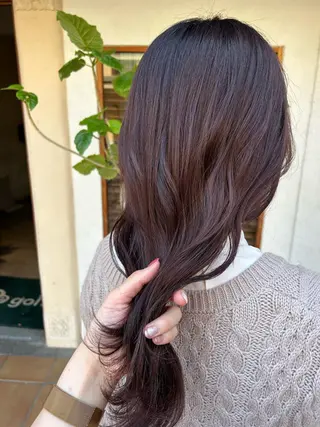 セミロング カラー putri 川邉 優花のヘアスタイル