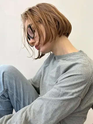 ショート カラー sakura🌸 レイヤー/韓国ヘアのヘアスタイル