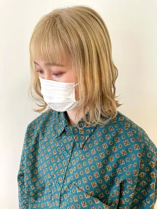 ミディアム カラー 🍒KIKUCHI KANAE🍒のヘアスタイル