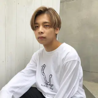 メンズ happy  man 🌸血色カラー🌸のヘアスタイル