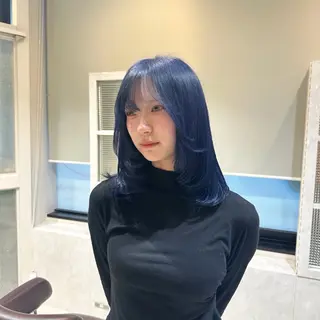 セミロング akane🤍 ブリーチ/ベージュのヘアスタイル