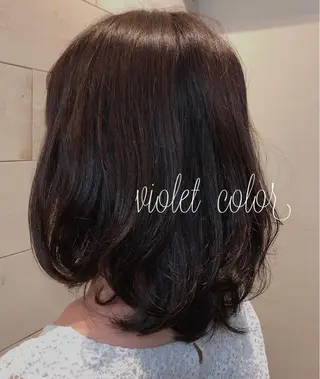 ミディアム カラー 中村 玲のヘアスタイル