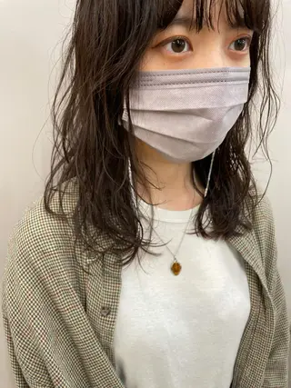ミディアム パーマ 関 京磨のヘアスタイル
