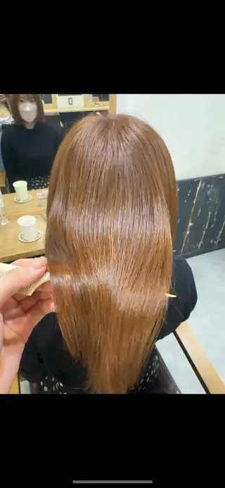 ミディアム Aust hair Stella新宿所属・Yuki☺︎パーマ レイヤーカットのヘアスタイル