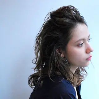 セミロング パーマ RINA🧤 デザインとボブのヘアスタイル