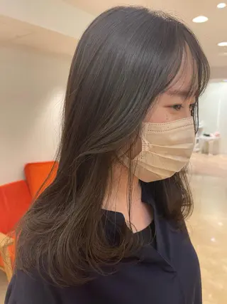 セミロング カラー 小林 瑚白のヘアスタイル