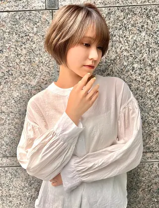 ショート カラー 【似合わせ・レイヤー ・パーマ】海気のヘアスタイル