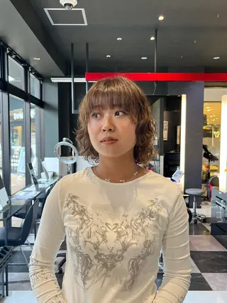 ショート パーマ ボブパーマ/レイヤー カット/KINAMIのヘアスタイル