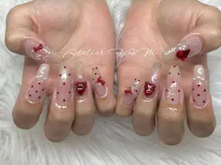 セミロング nail&eyelashsalon atelier fam上本町店所属・アトリエ FAMのネイルデザイン