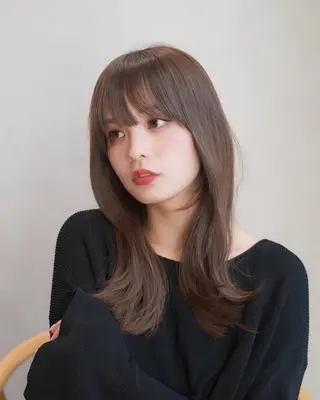 ミディアム レイヤーカット/ くびれヘア佐藤大空のヘアスタイル