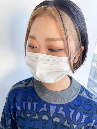 ショート nuu所属・💜ショート💜 ウルフ、ボブ二色亜美のヘアスタイル