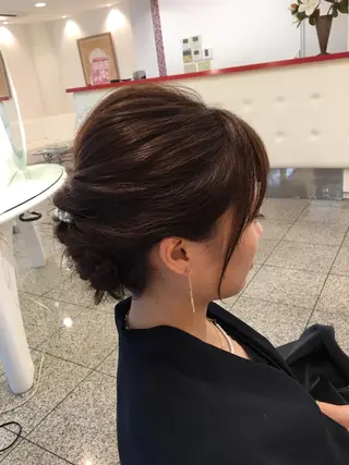 セミロング ヘアアレンジ たなか ちあきのヘアスタイル