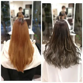 カラー Aile所属・酸性ストレート／カラ ー/山下高明のヘアスタイル