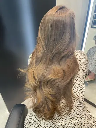 ロング カラー 韓国×ワンホン 艶カラー/ハヅキ🎀のヘアスタイル