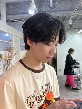 ショート メンズ JINKIメンズ特化 メンズカットパーマのヘアスタイル