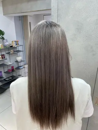 ロング カラー ボブ/透明感ベージュ 🫧クルミ🌟のヘアスタイル