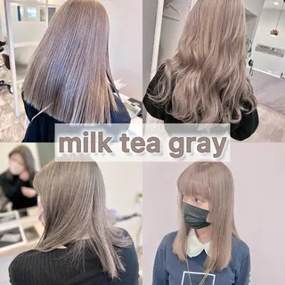 セミロング ブリーチ毛に縮毛矯正 ✨カラー✨山田 正幸のヘアスタイル