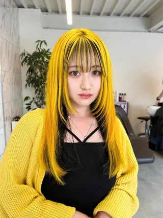 セミロング カラー ハイトーン×似合わせ 🌱中川慎之介のヘアスタイル