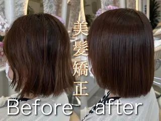 ミディアム 栗原 瑠世のヘアスタイル