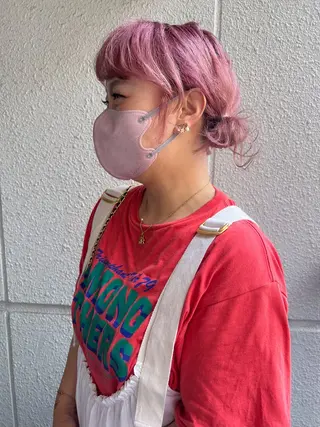 ミディアム カラー ヘアアレンジ カラーパティシエ facce🌼ikoのヘアスタイル