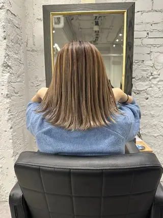 ミディアム カラー ヘアアレンジ 久米 治仁のヘアスタイル