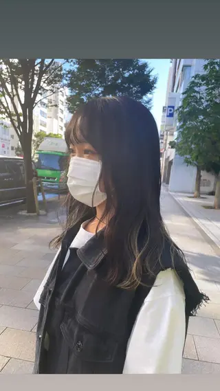 セミロング カラー 🐺ウルフ/レイヤー カット/高嶋湧大のヘアスタイル