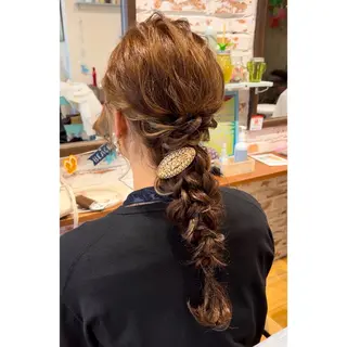 ロング ハイトーン/ ダブルカラー/透明感のヘアスタイル