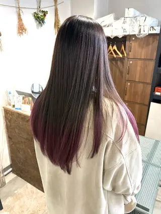 セミロング わかばやし ゆうこのヘアスタイル