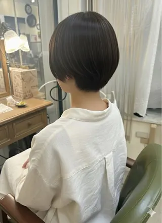 ショート 新宿/クロスパーマ/ 白髪ぼかし/山口のヘアスタイル