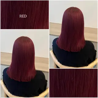 ミディアム カラー ルプラボウ 鈴木 莉菜のヘアスタイル