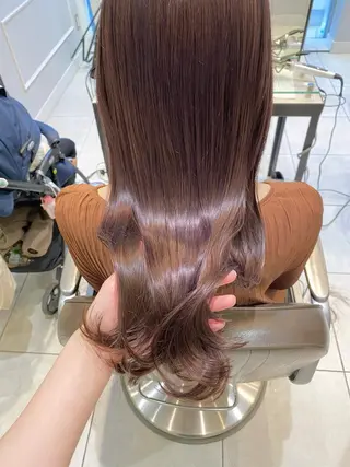 ロング 似合わせ艶髪カラー ❤️ハダユミのヘアスタイル