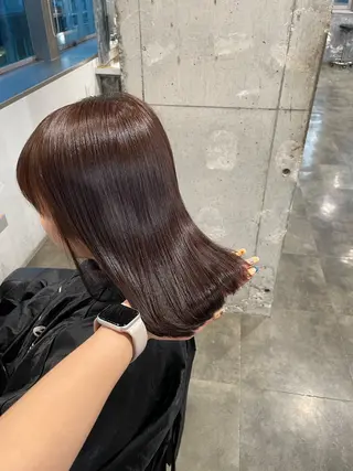 ミディアム カラー ハイトーン 横浜💞ミオのヘアスタイル