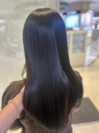 セミロング カラー 髪質改善/縮毛矯正 ササキナツミのヘアスタイル