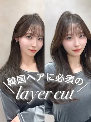 ロング カラー 韓国ヘア/レイヤー/ 顔まわり/りょーとのヘアスタイル