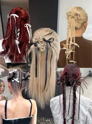 ヘアアレンジ Off-White 大阪所属・ヘアアレンジ/艶カラ ー🫧 Harukaのヘアスタイル