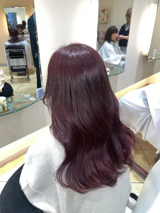 ロング カラー 最高の髪質改善🩵 艶カラー 惠美のヘアスタイル