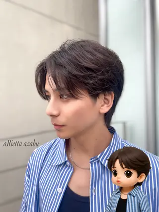 カラー メンズ 韓・中華美女ヘア 🇰🇷×🇨🇳のヘアスタイル