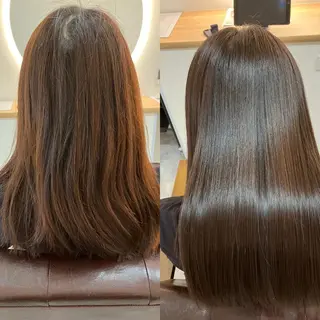 セミロング カラー ヘアアレンジ キッズ 横浜関内髪質改善 re:Magoのヘアスタイル