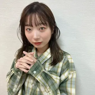 ミディアム カラー 高橋 みく/ minim 暖色のヘアスタイル