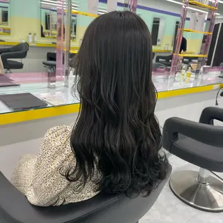 ロング カラー ヘアアレンジ ☁️縮毛矯正✖️ 透明感☁️りくのヘアスタイル