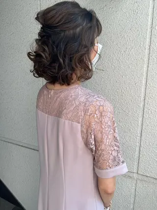 ミディアム ヘアアレンジ カラーパティシエ facce🌼ikoのヘアスタイル