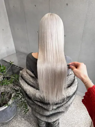 ロング 表参道ハイトーン 韓国ヘア長田雄希のヘアスタイル